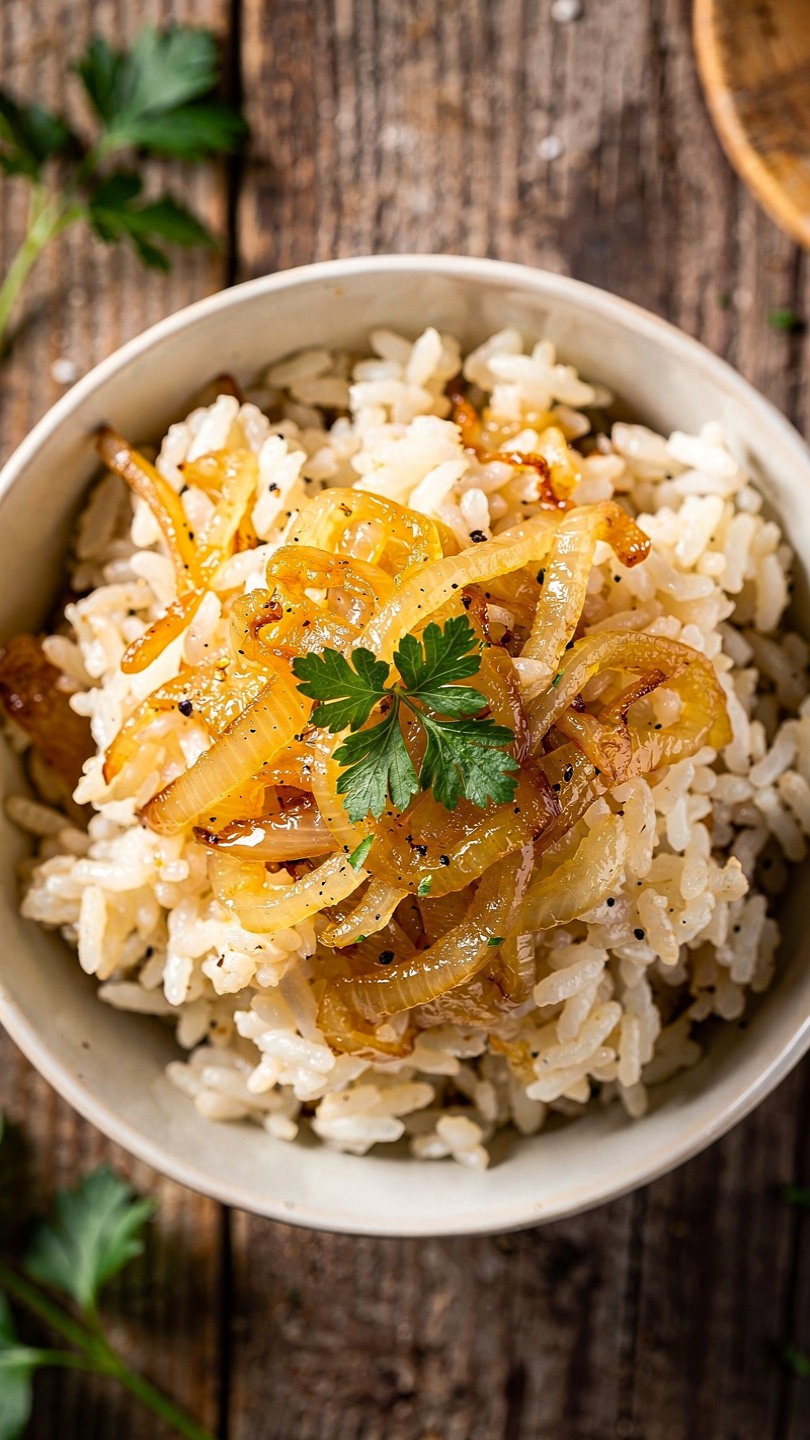Buttery Onion Rice (Creamy French Onion Butter Rice)