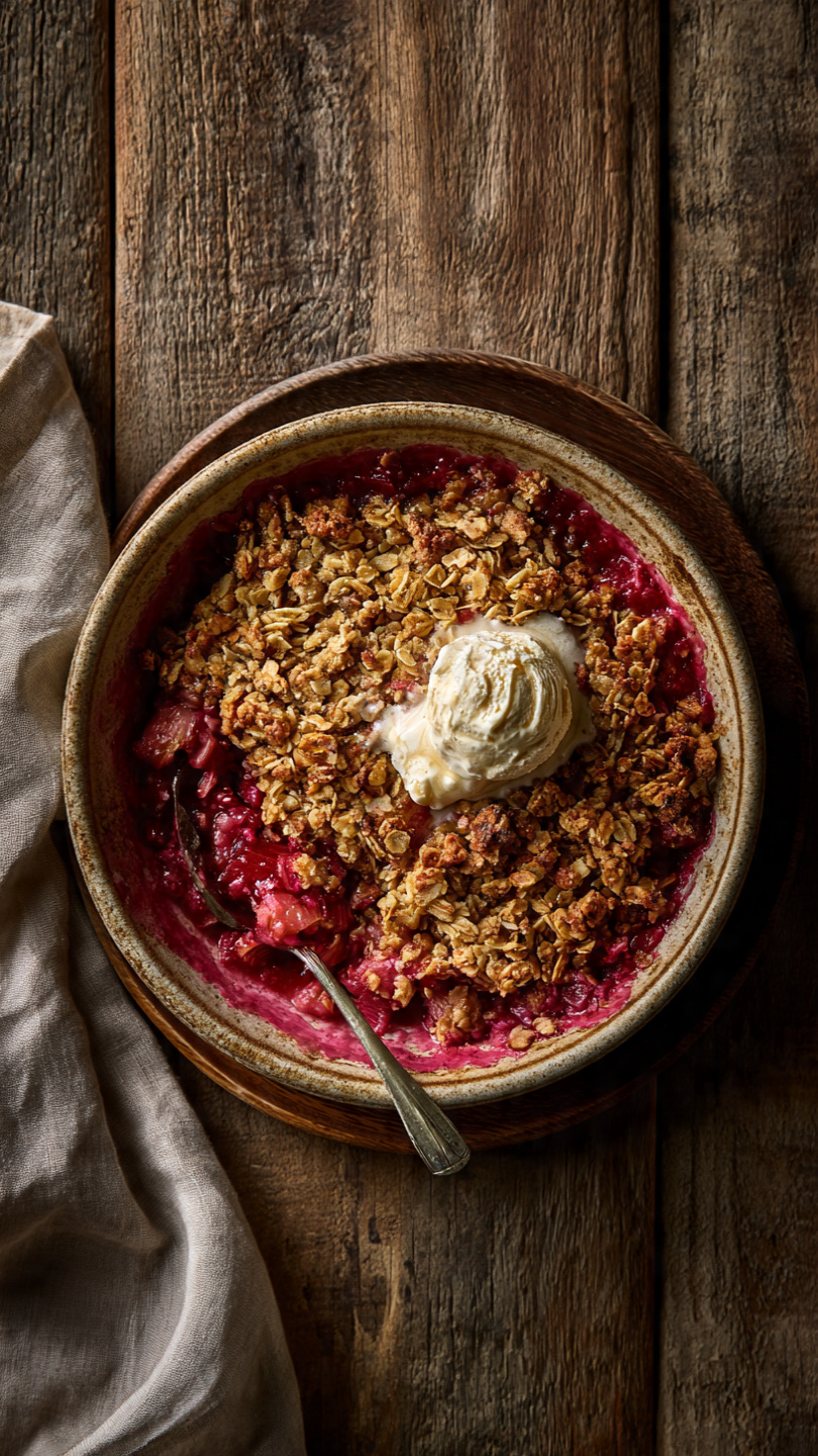 Rhubarb Granola Crisp