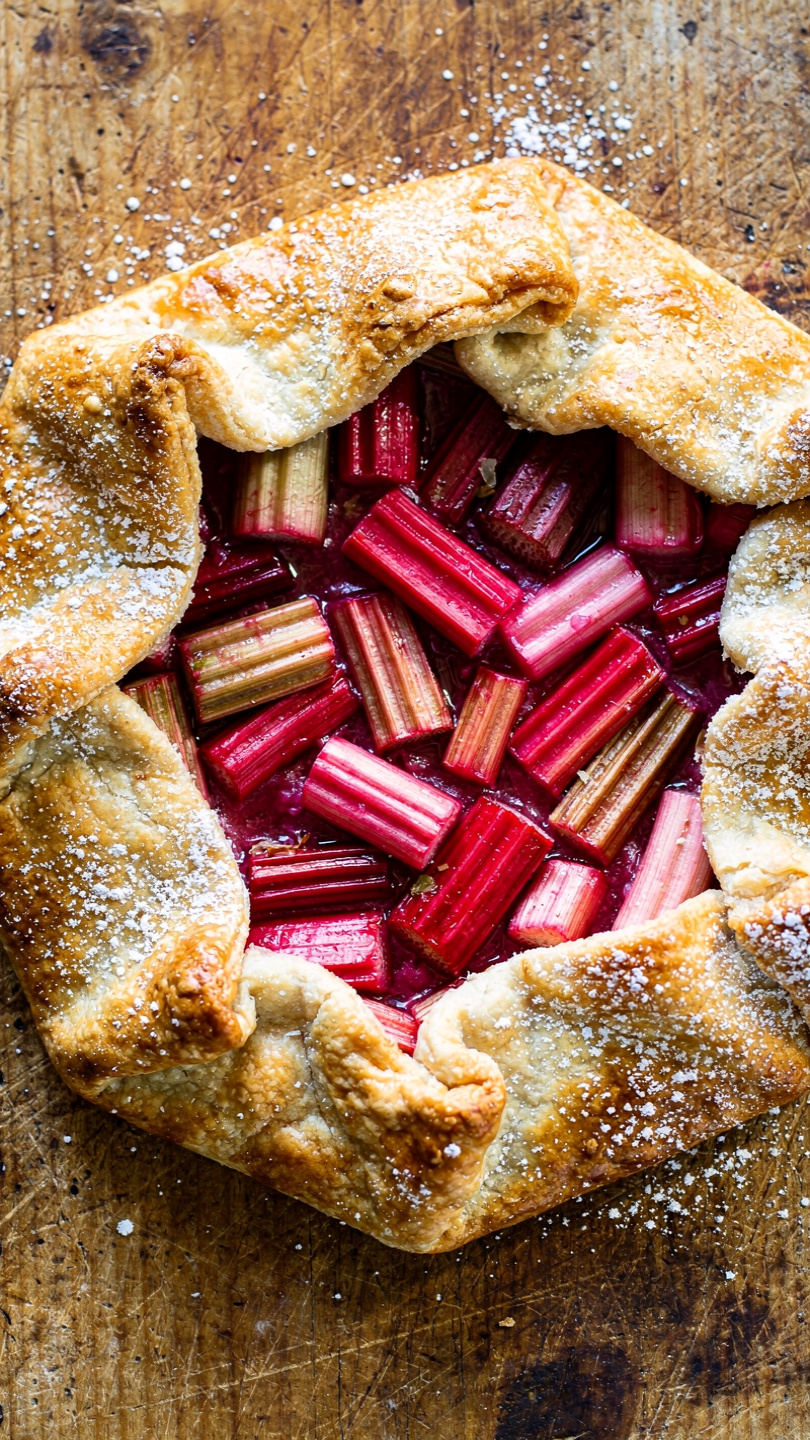 Rustic Rhubarb Galette with Honey and Vanilla