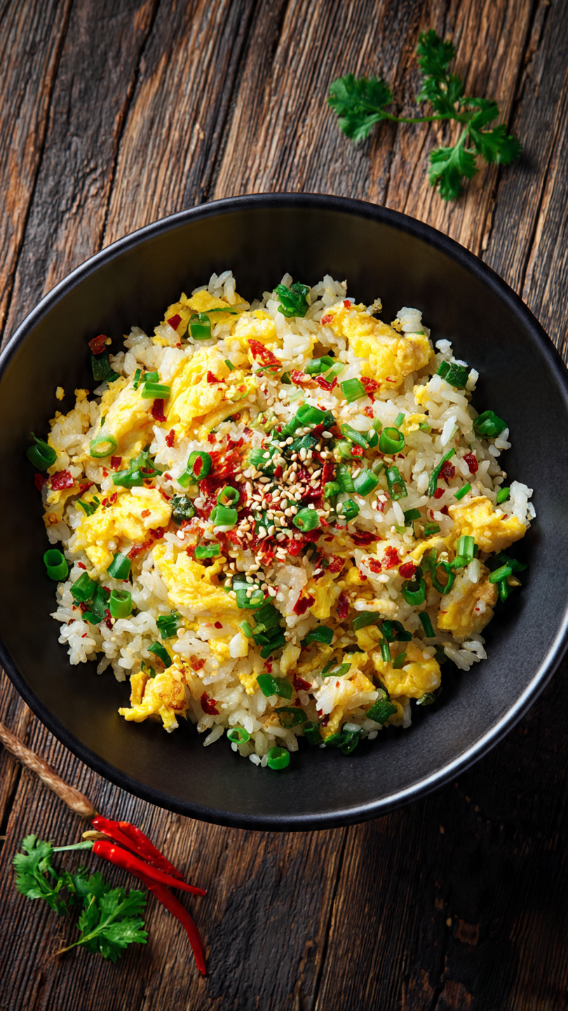 Spicy Egg Fried Rice (Better Than Takeout!)