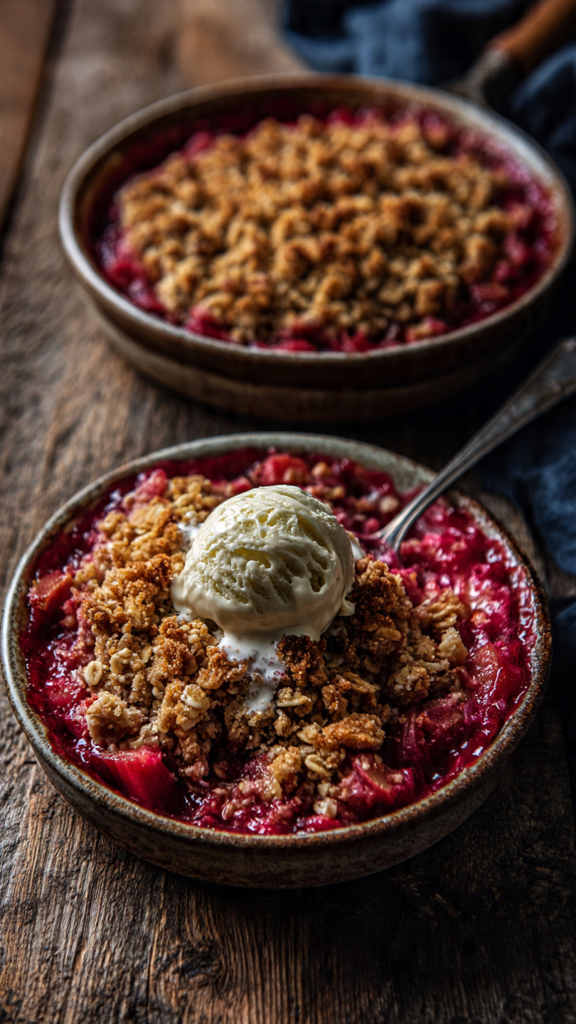 Rhubarb Oat Crumble